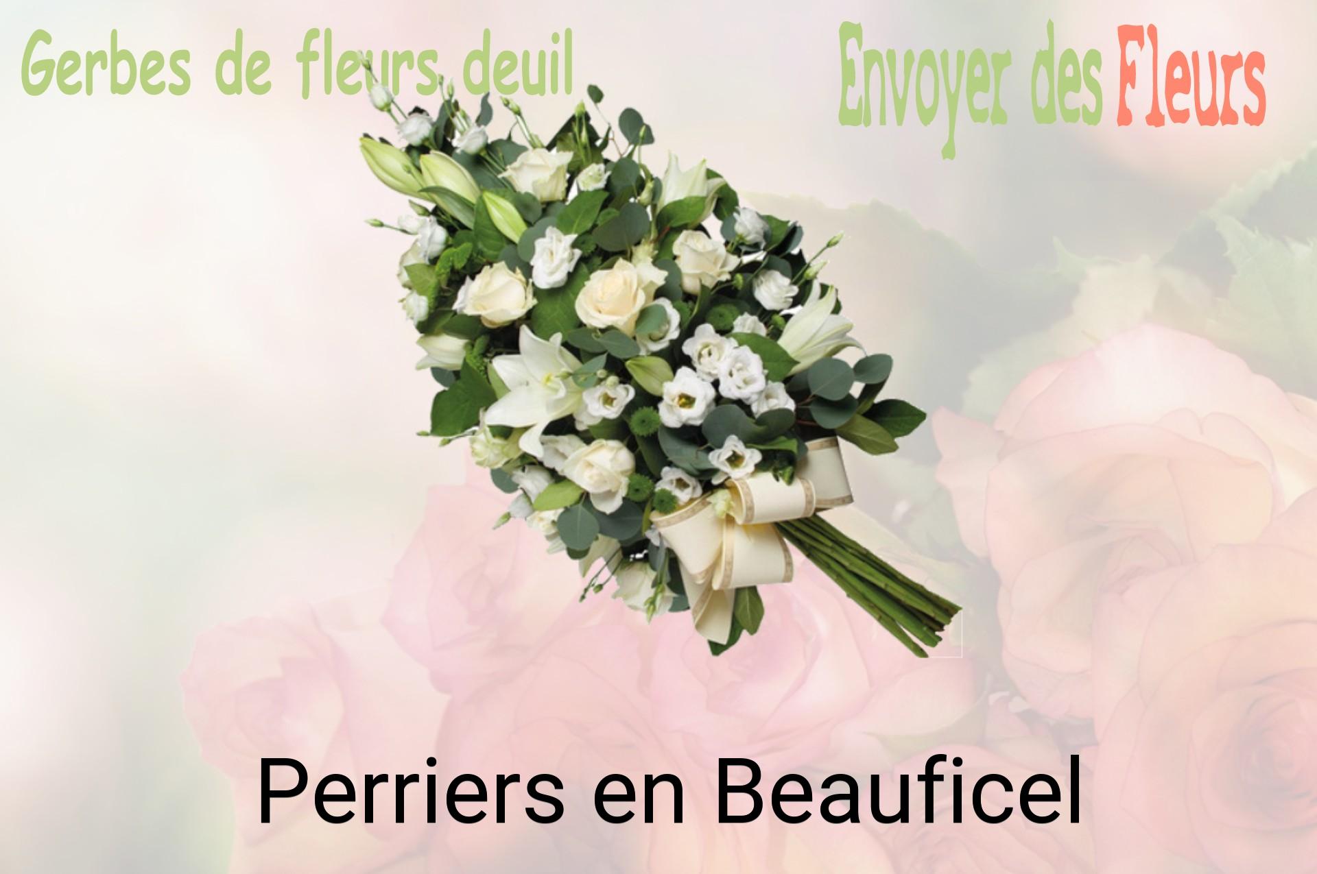 Gerbe de fleurs de deuil livrée à Perriers-en-Beauficel